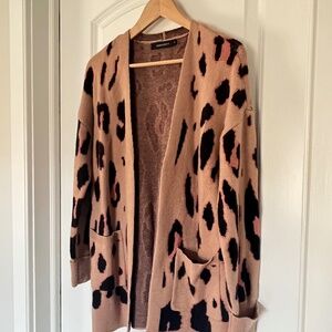 Leopard Print Sweater Cardigan